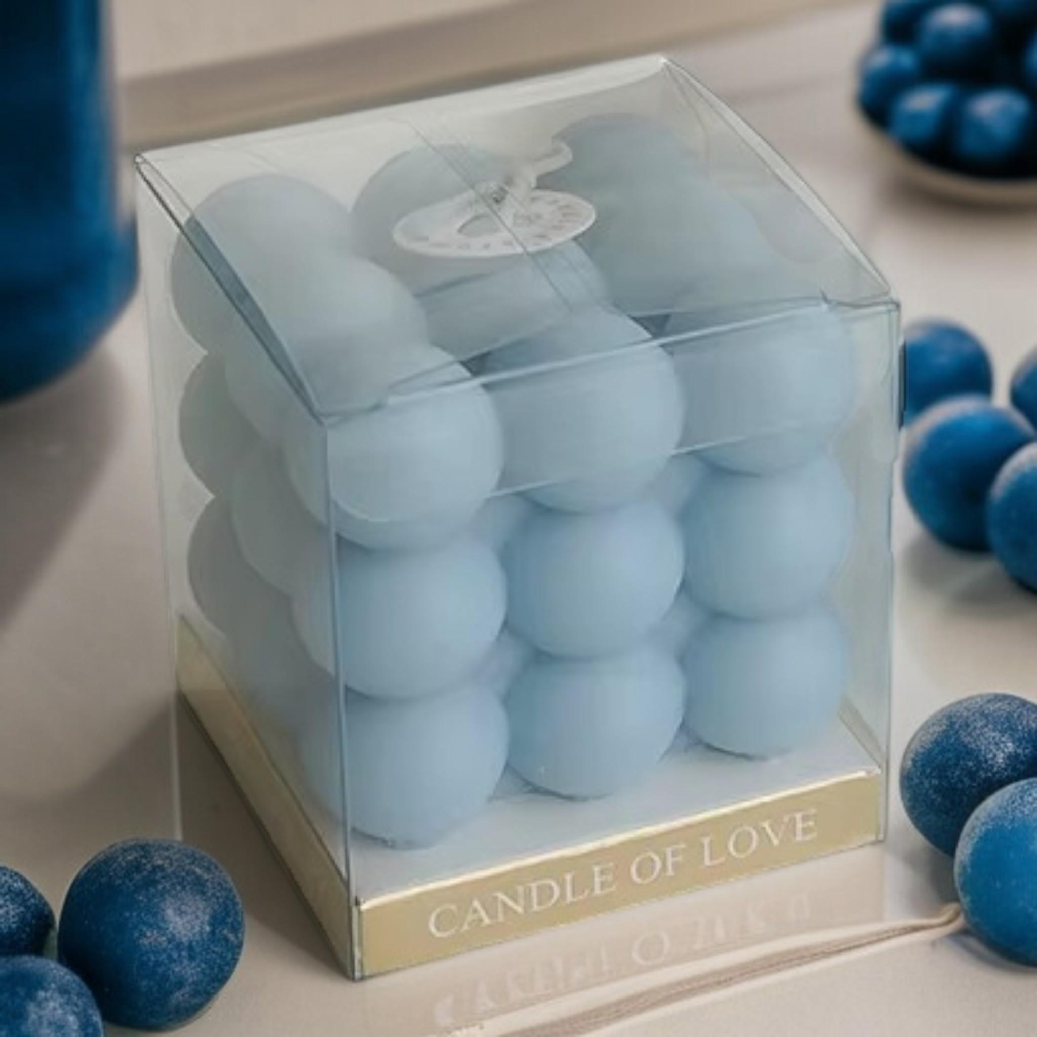 Свеча Du Song пузырьково-кубическая Небесно-голубая (00022) - фото 2