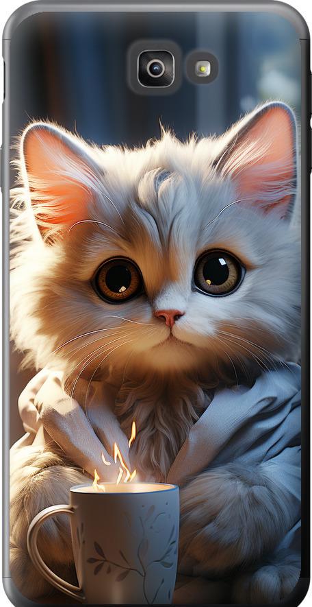 Чехол на Samsung Galaxy J7 Prime White cat (5646u-610-42517)