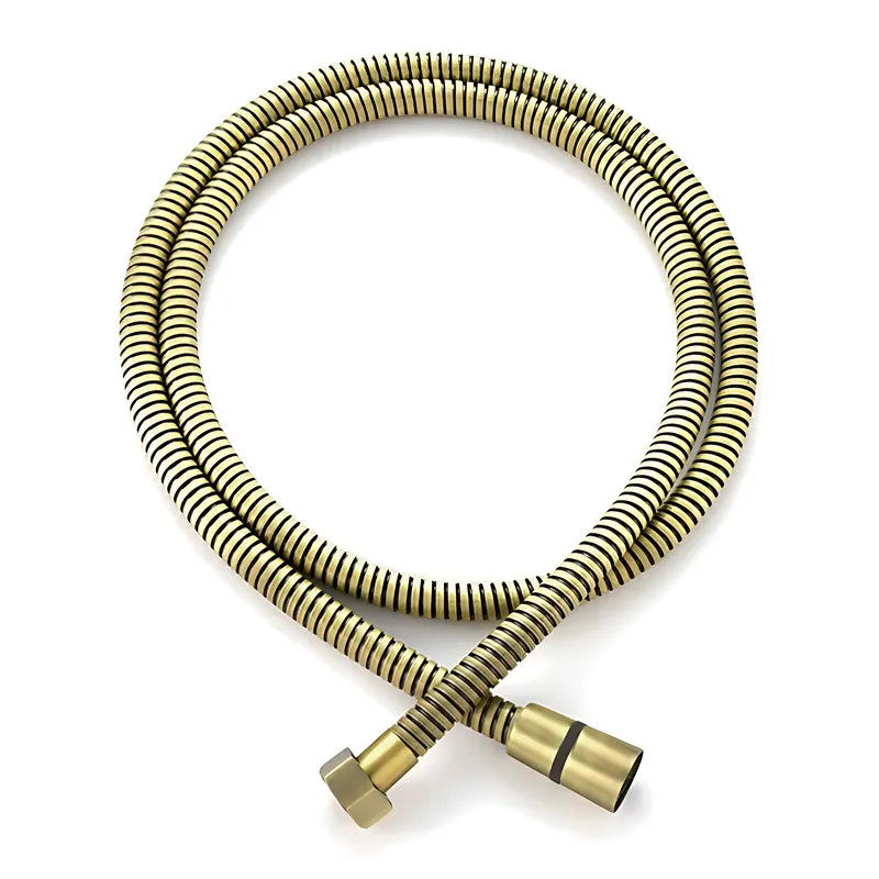 Шланг для душу KOER KB-0801-150-12 Brushed Gold оплетіння нержавіюча сталь 150 см Золотий матовий (KR5666)