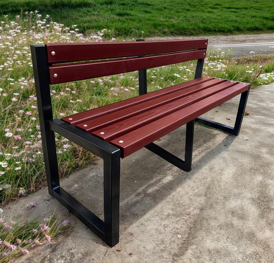 Скамейка садовая ТОБІ ШО Лофт Бенч со спинкой без подлокотников 3 м Махагоний (25589196) - фото 1 Скамейка садовая ТОБІ ШО Лофт Бенч со спинкой без подлокотников 3 м Махагоний (25589196) - фото 1