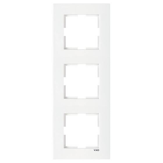 Рамка на 3 места вертикальная VIKO Karre Белый (90960222) Рамка на 3 места вертикальная VIKO Karre Белый (90960222)