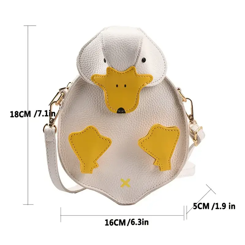 Сумка через плече у вигляді каченяти Kawaii 18×16×5 см Білий (30292593) - фото 2
