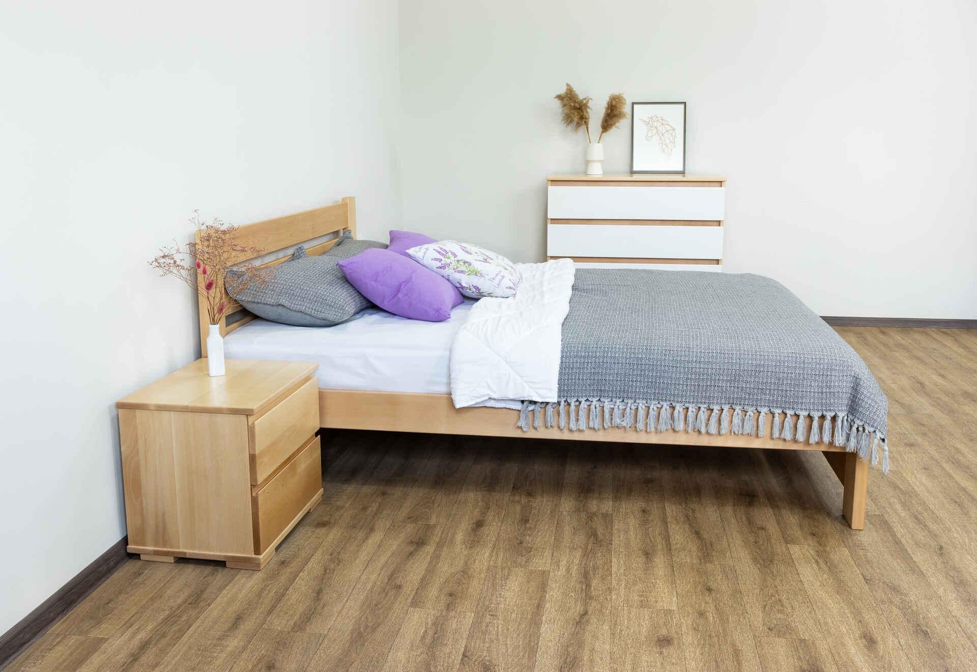 Кровать классическая полуторная Дремка Марсель дерево покрытие лак 120х200 см Бук натуральный (49832)