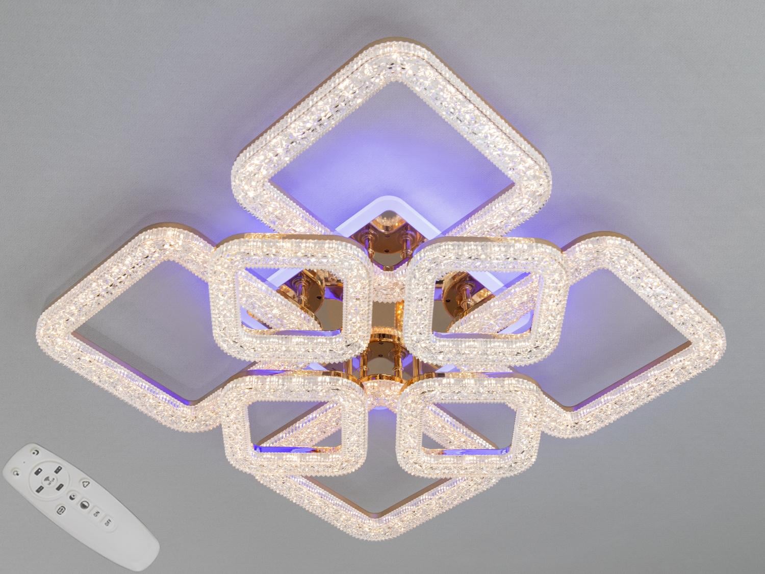 Люстра LED потолочная Diasha 130W 2205/4/4G 3col dim Золотистый