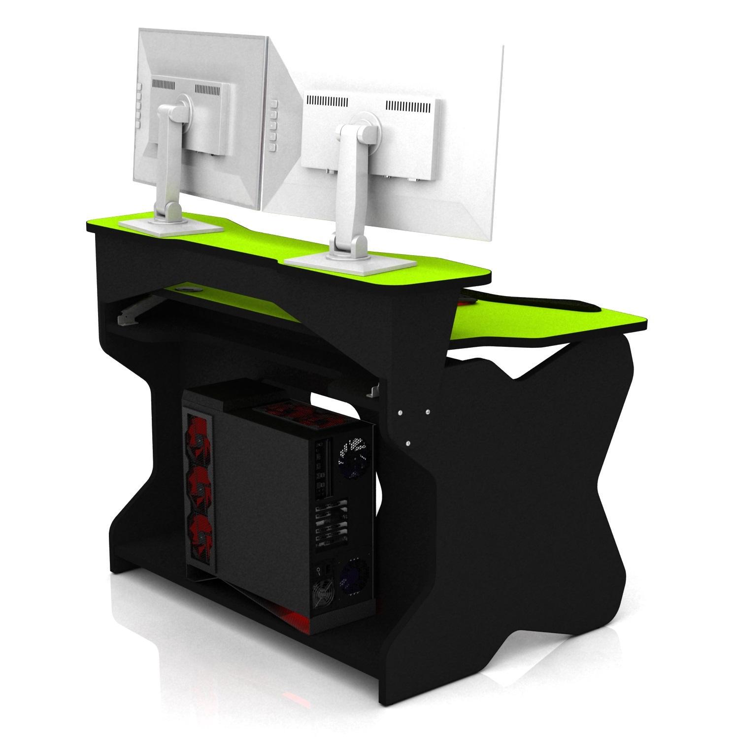 Геймерский стол DX14 CONSTRUCTOR профессиональный трансформированный стол-парта Черный с зеленым - фото 5 Геймерский стол DX14 CONSTRUCTOR профессиональный трансформированный стол-парта Черный с зеленым - фото 5