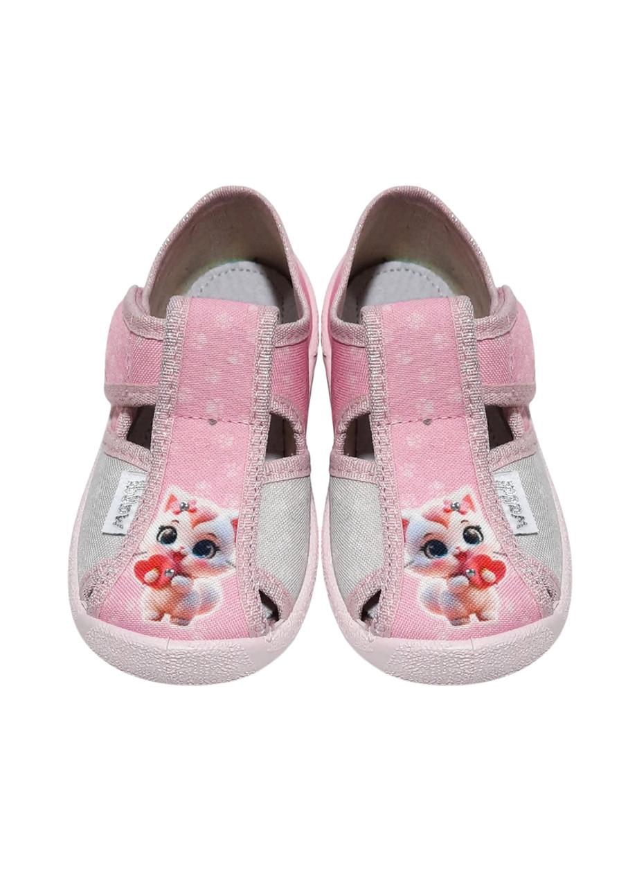 Тапочки для дівчаток Waldi 360-703/22 на липучках р. 22 Рожевий