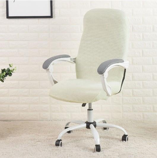 Чехол для офисного кресла Slavich стрейч-жаккард L Кремовой (24088999)