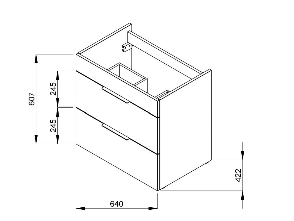 Тумба з раковиною Roca SUIT A851180806 64x42,2x62 см Білий (56881) - фото 2