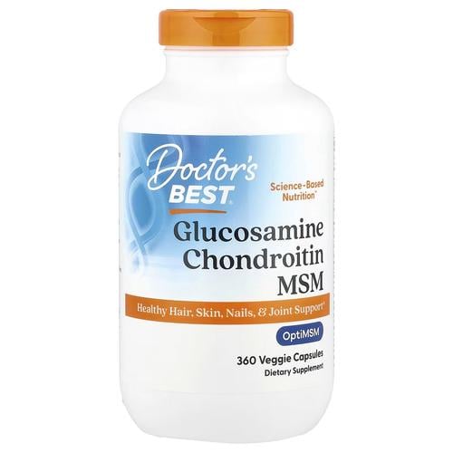 Глюкозамин и хондроитин Doctor's Best Glucosamine Chondroitin MSM with OptiMSM 360 Veggie Caps (DRB-00364)