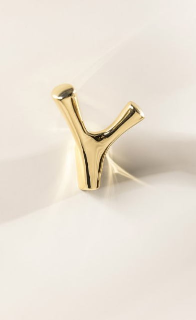 Крючок для одежды настенный GTV TORNA металлический 71х81х47 мм Золото (24767934) - фото 3