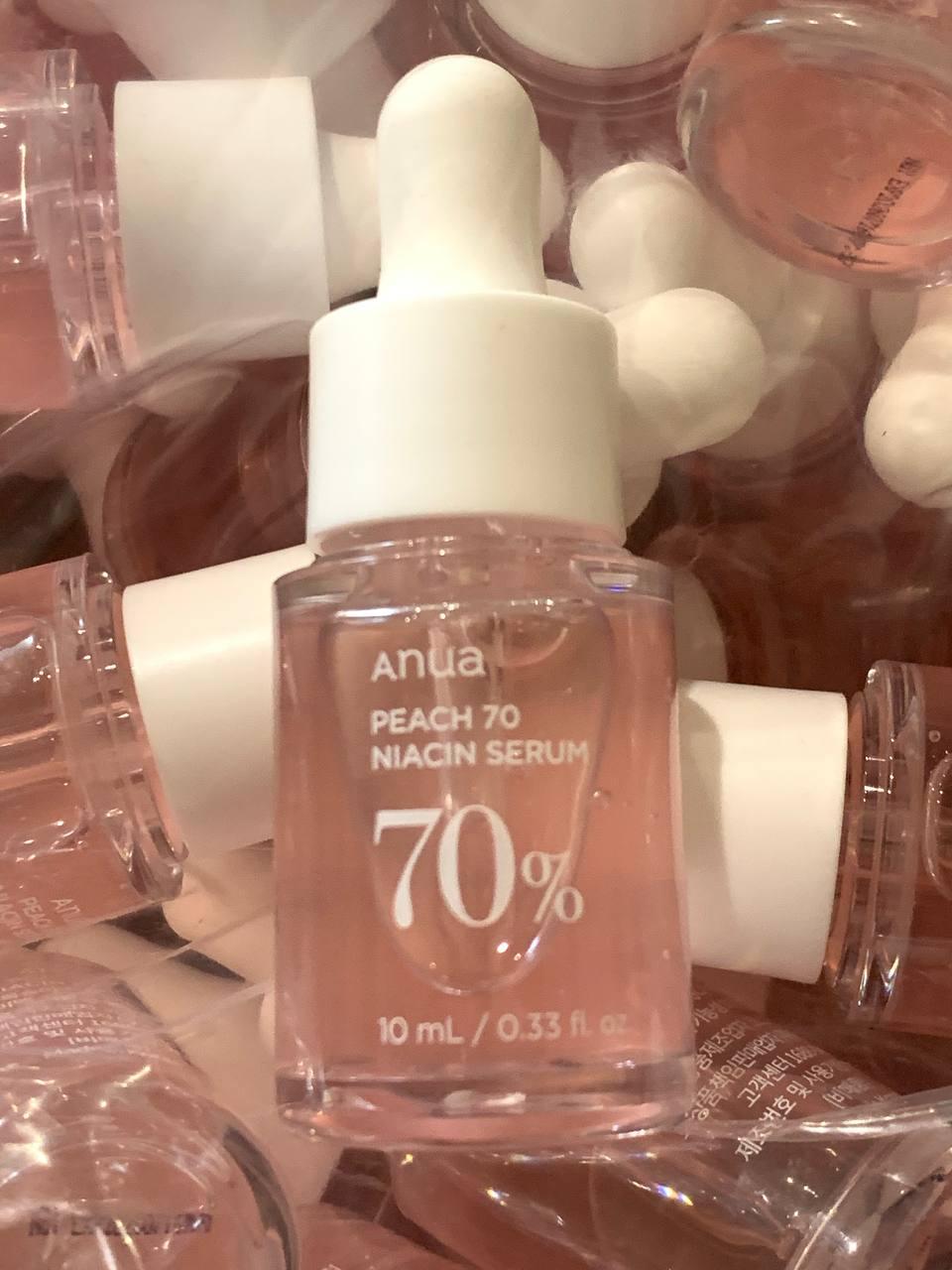 Сироватка ANUA Peach 70% Niacin Serum 10 мл Mini з екстрактом персика і ніацинамідом тонізуюча - фото 4 Сироватка ANUA Peach 70% Niacin Serum 10 мл Mini з екстрактом персика і ніацинамідом тонізуюча - фото 4