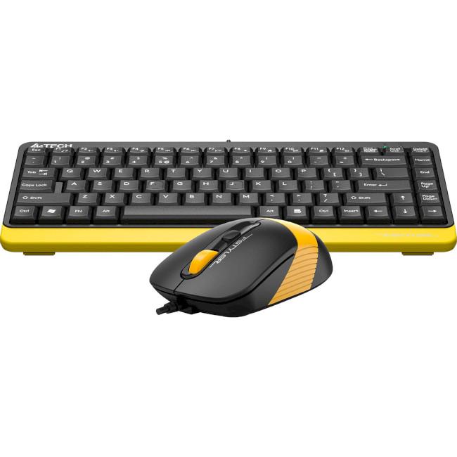 Комплект клавіатура з мишкою A4-Tech F1110 USB Bumblebee (139285) - фото 4