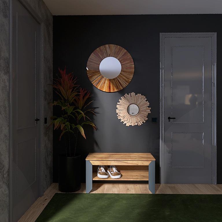 Тумба для взуття Еверест Нордик-900 Крафт золотий/Графітовий (115445)