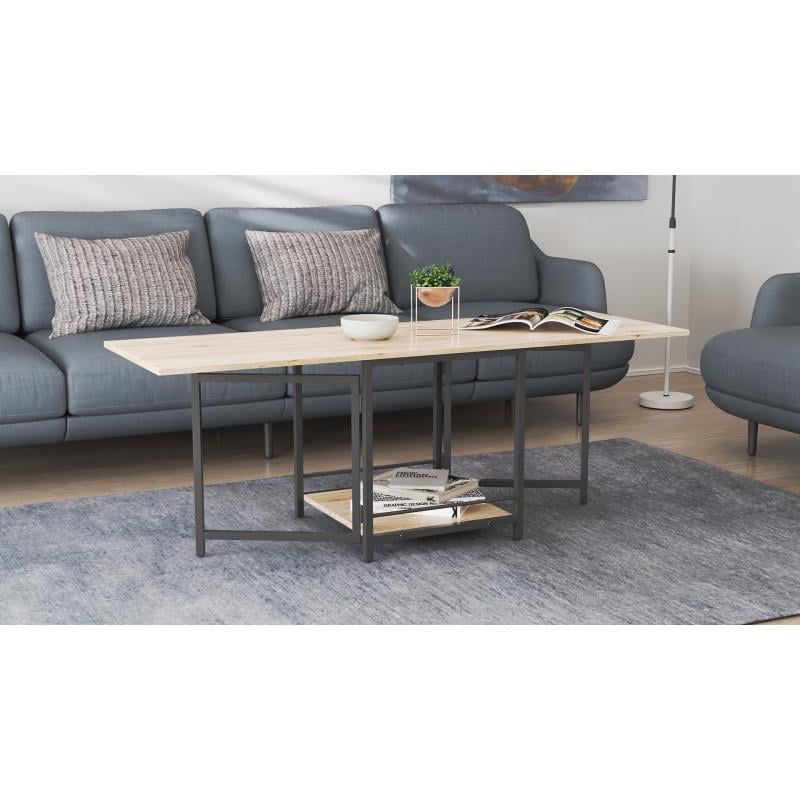 Стіл журнальний трансформер Ferrum-decor Kub Kombo Чорний метал ДСП Дуб Сан-Марино (FRD-105151) - фото 5