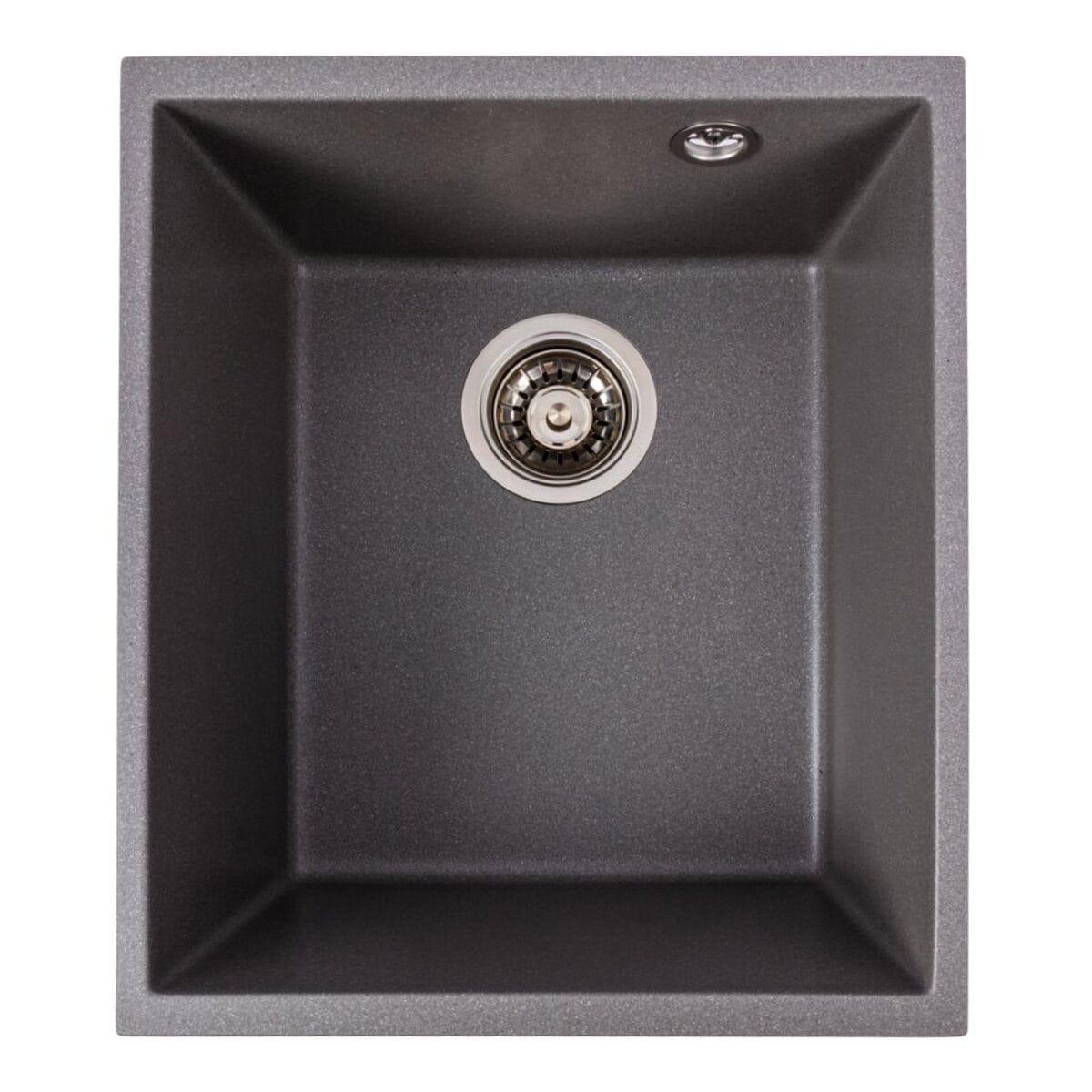 Мойка гранитная Valeso Roxy 370х440 врезная прямоугольная Серый матовый (PLTM-SP000047220)