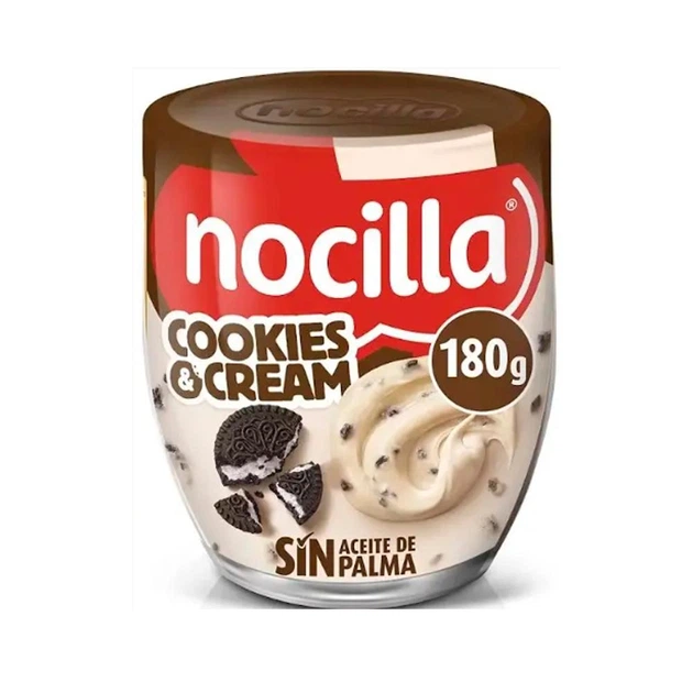Молочний крем із шматочками печива Nocilla Cookies&Cream Gluten Free без глютену 180 г (31580792)