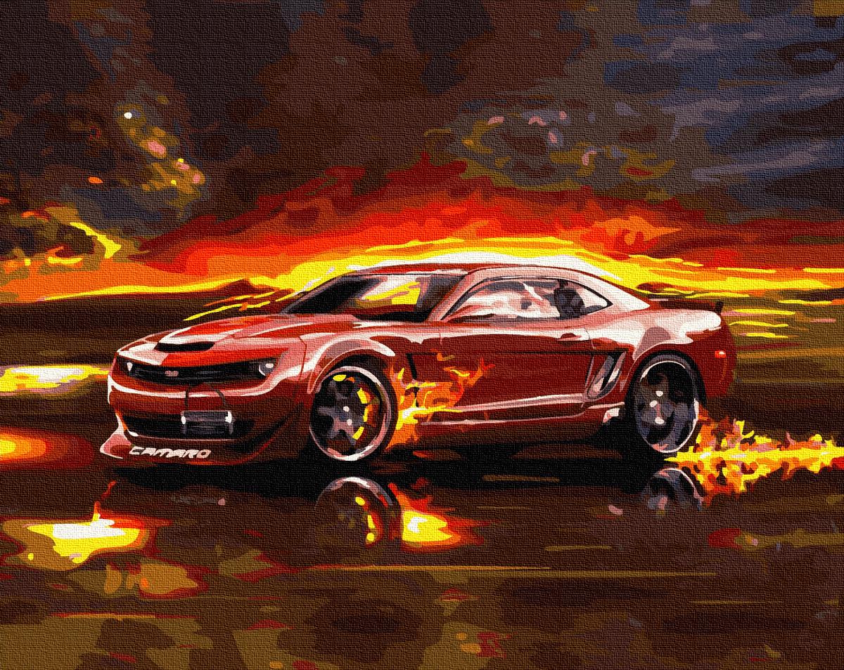 Картина по номерам Brushme GX32628 Огненный драйв 40x50 см (1336679582)