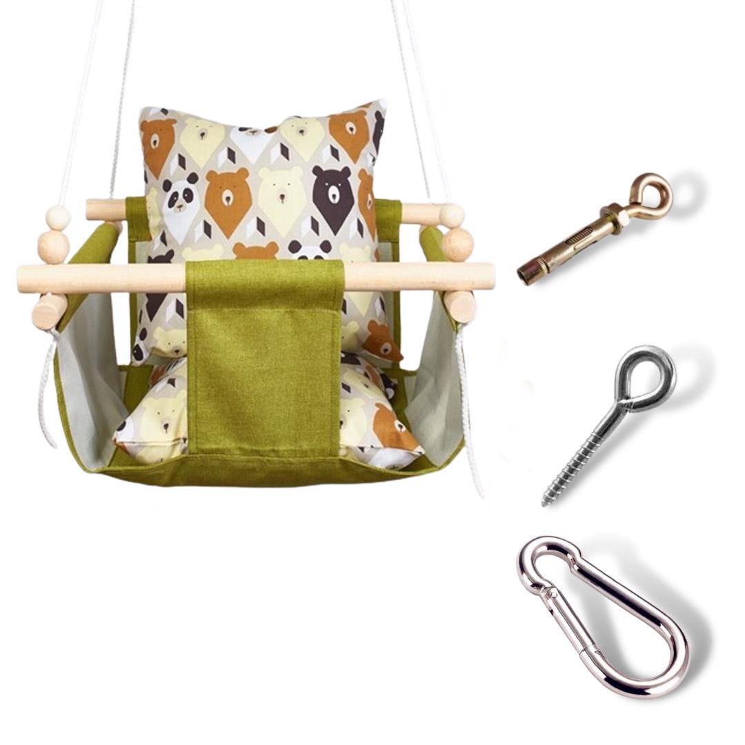 Детская качеля Infancy Мишки Зеленый (9675074) Детская качеля Infancy Мишки Зеленый (9675074)