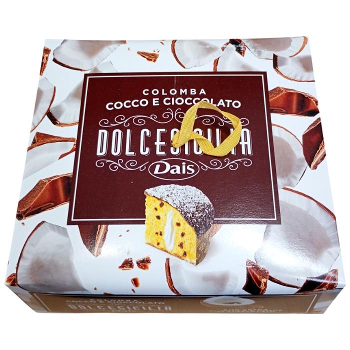 Кекс Dais Colomba Dolcesicilia с кокосовым кремом и темным шоколадом 800 г