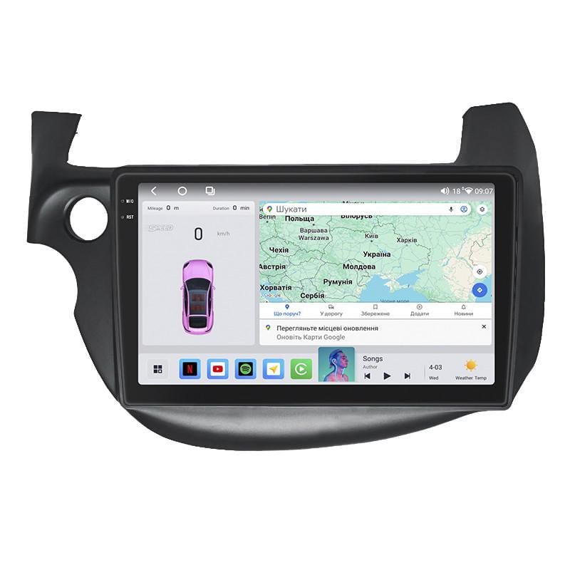 Автомагнитола штатная Lesko для Honda Jazz II 2008-2010 10" 4/64 QLED CarPlay 4G Wi-Fi GPS 360 Prime MOB