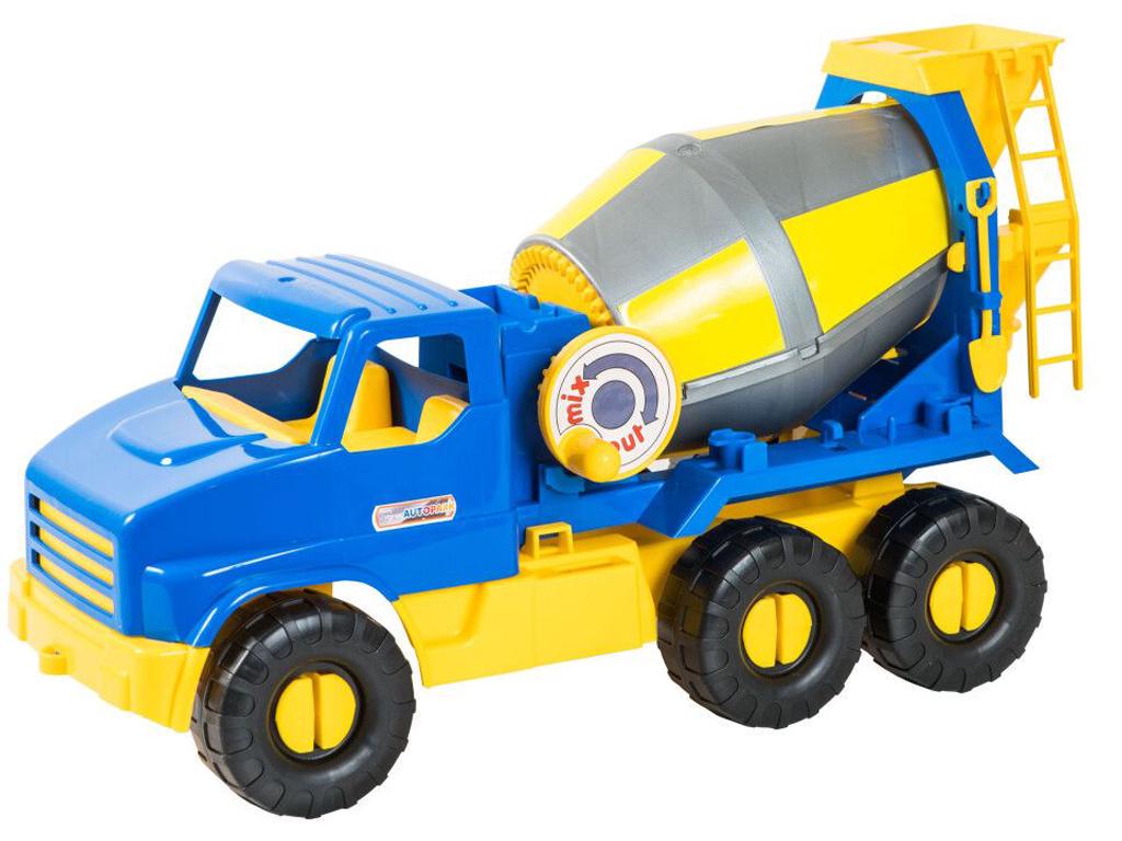 Игрушечная машинка Tigres City Truck Бетоносмеситель из пластика 44 см Голубо-желтый (150-98-39395)