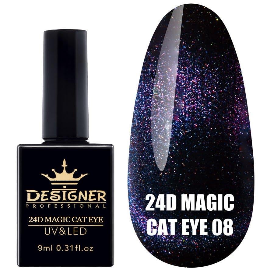 Гель-лак Кошачий глаз 24D Magic Cat Eye Дизайнер 9 мл 08 Гель-лак Кошачий глаз 24D Magic Cat Eye Дизайнер 9 мл 08