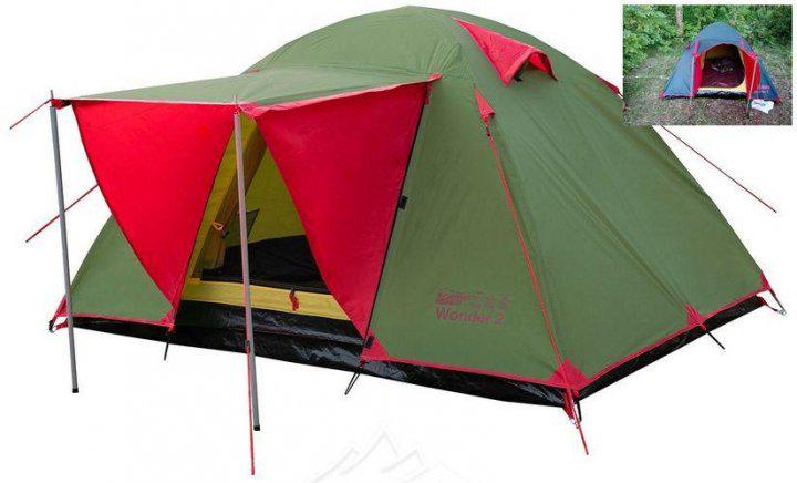 Палатка Tramp Lite Wonder 3 трехместная туристическая 220х220х130 см (TLT-006.06-olive) - фото 2