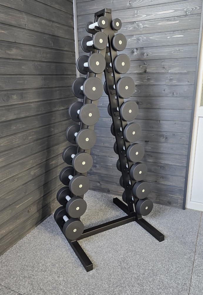 Ряд гантельный RN-Sport 1-10 кг со стойкой Black (2522948933_rn-spo_2) - фото 3 Ряд гантельный RN-Sport 1-10 кг со стойкой Black (2522948933_rn-spo_2) - фото 3