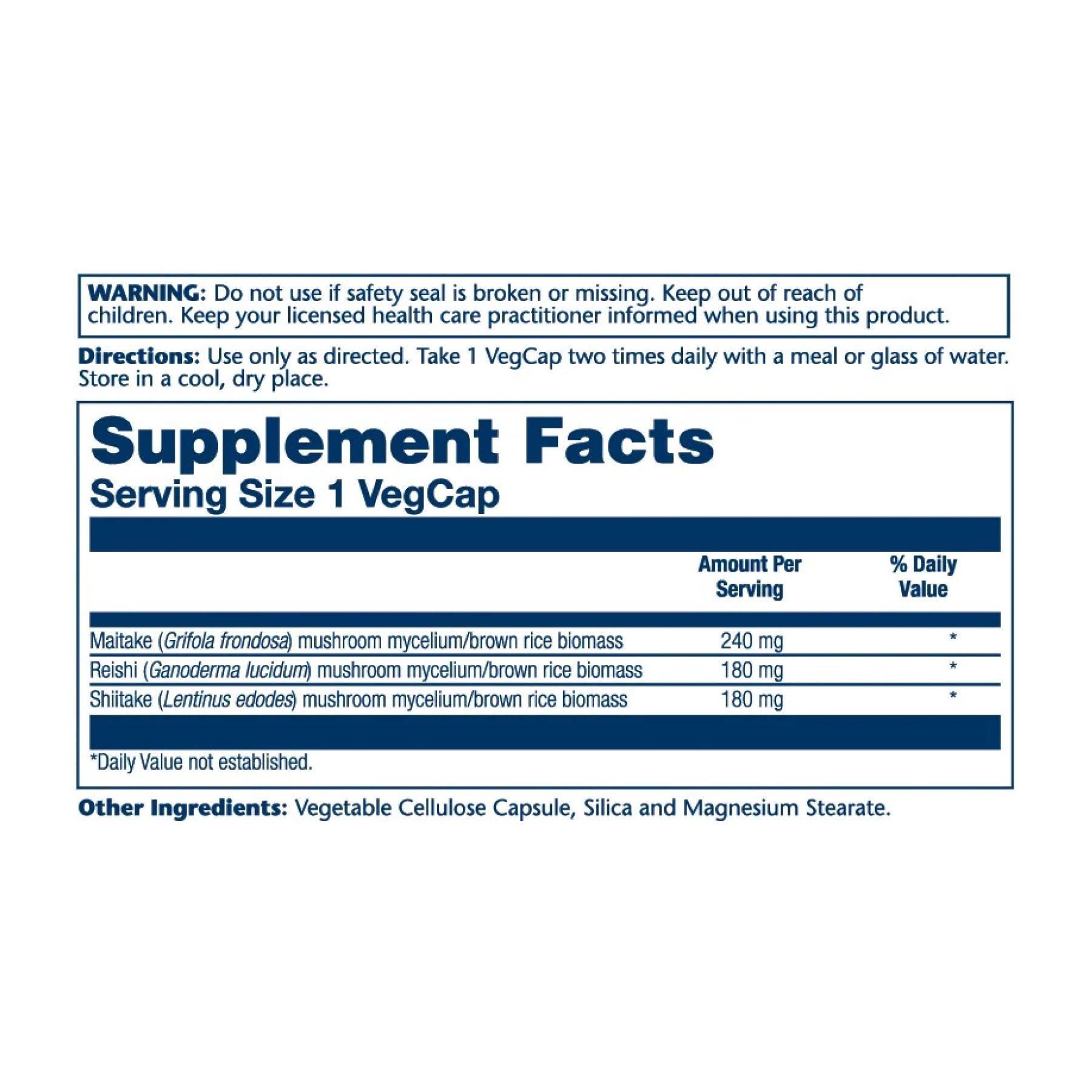 Натуральная добавка Mushroom Immune Complex 600 mg 100 vcaps (2023-10-2127) - фото 2