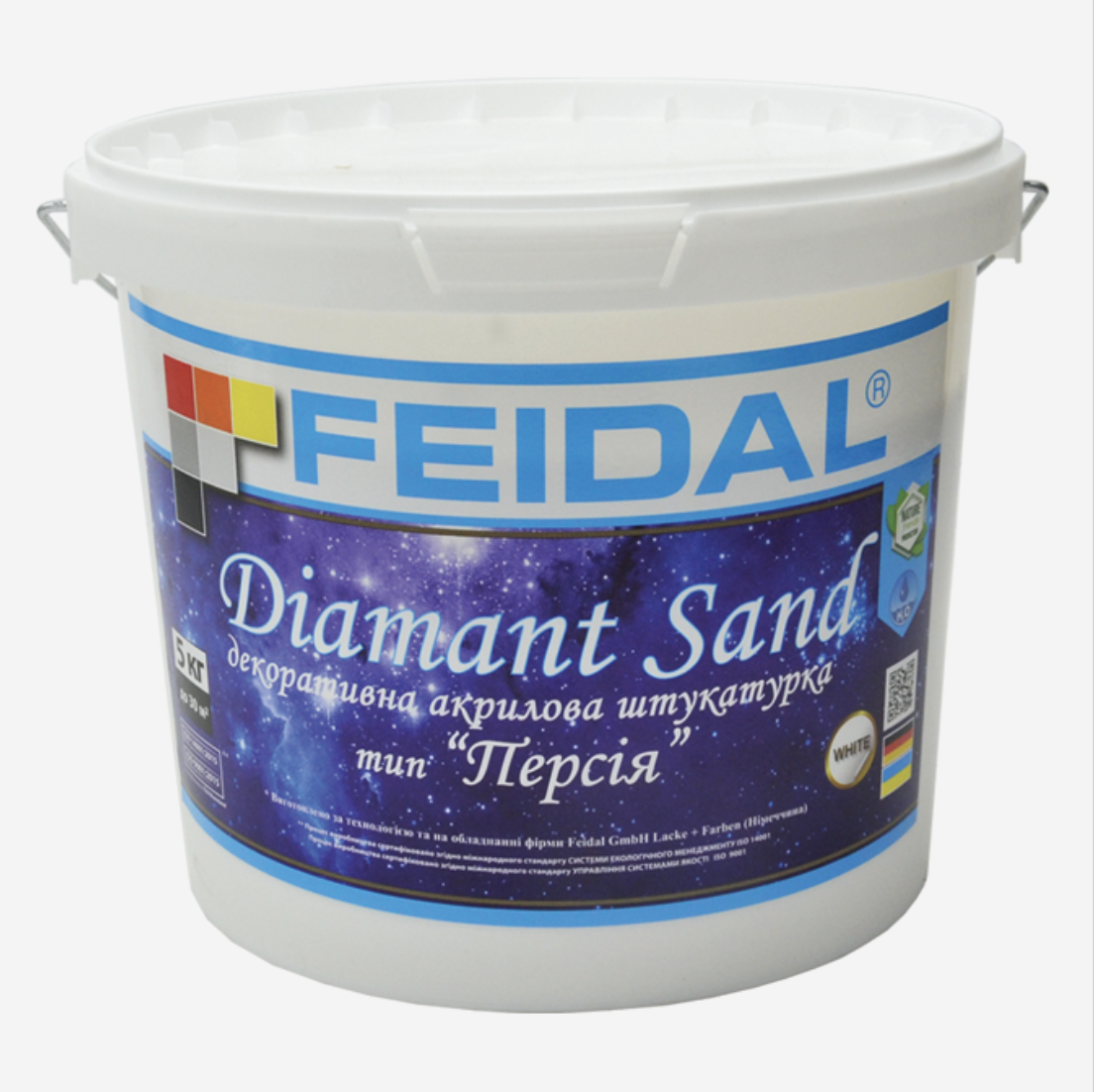Краска декоративная интерьерная Feidal Diamant Sand 5 кг Белый (27582055) Краска декоративная интерьерная Feidal Diamant Sand 5 кг Белый (27582055)