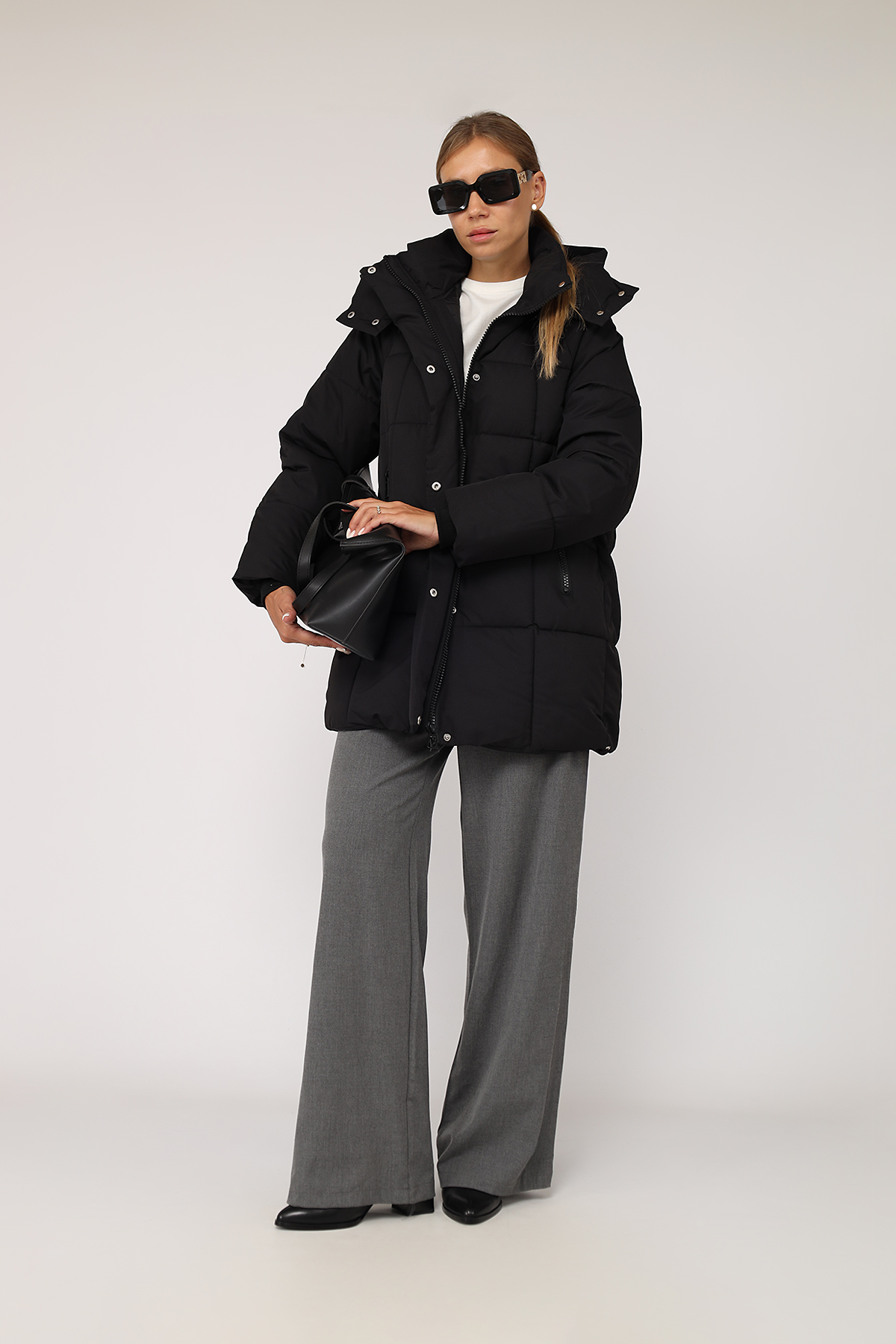 Куртка женская зимняя ЦБ-00277866 р. 54 Черный (29079983) - фото 2