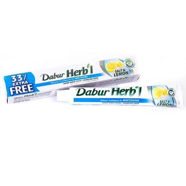 Зубная паста Dabur Herb'l Salt Lemon отбеливающая соль с лимоном 80 г (43634036)