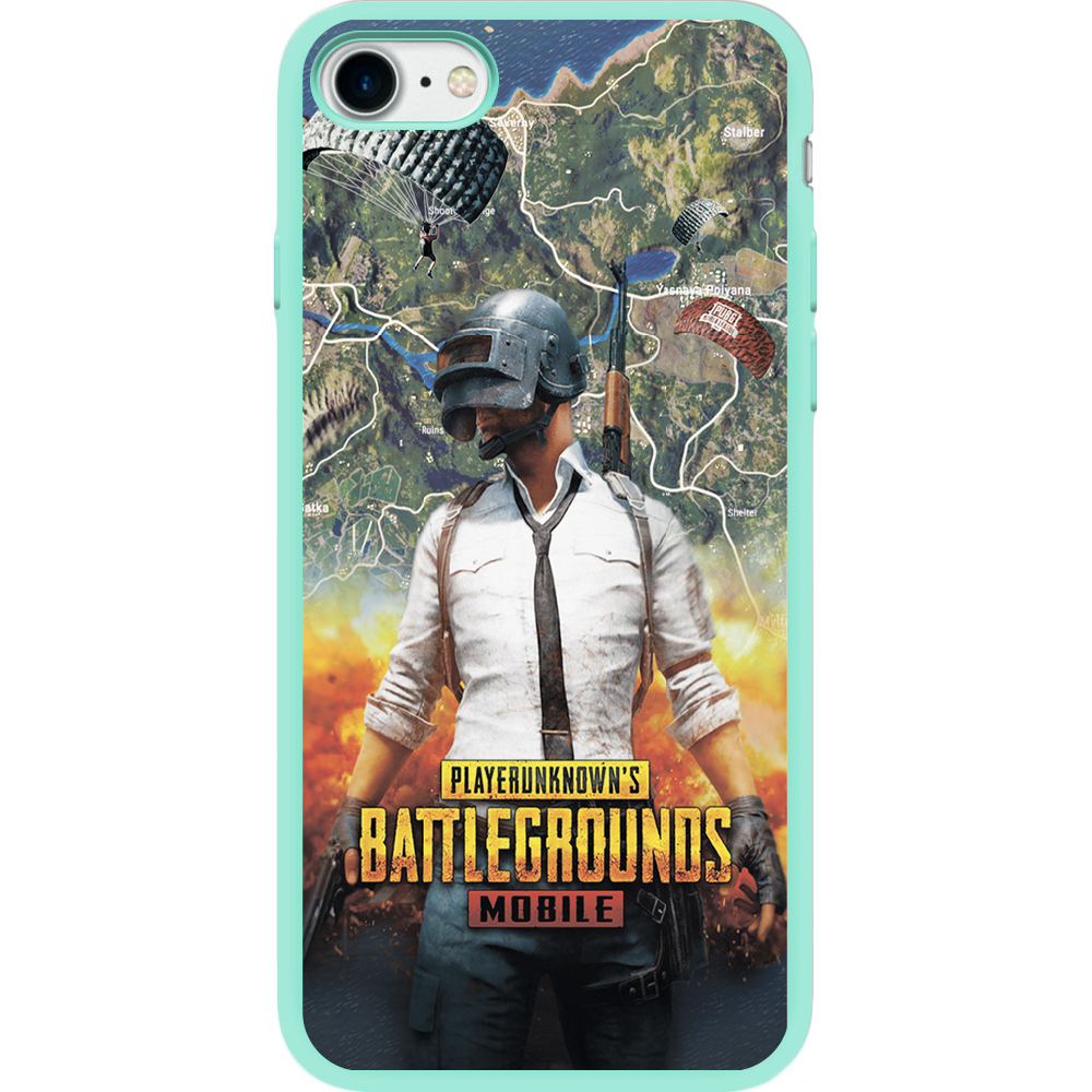 Чехол BoxFace Apple iPhone 7/8 SE  2020 PUBG Mobile Мятный силикон (26205-up2309-35447)