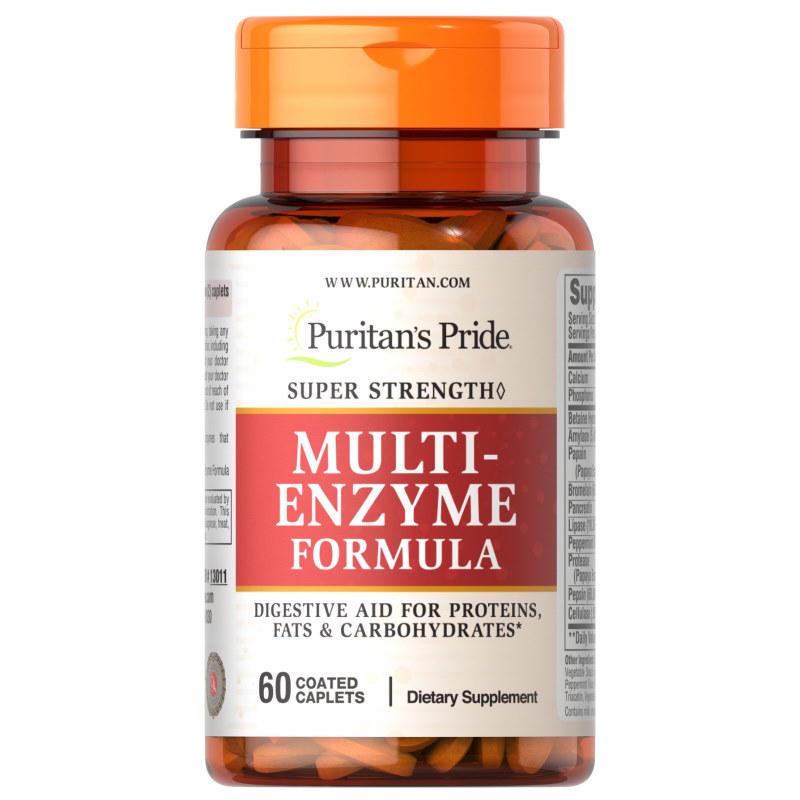 Натуральная добавка Puritan's Pride Super Strength Multi Enzyme 60 каплет (6647)