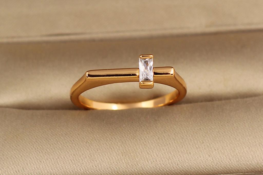 Кольцо Xuping Jewelry Лаконизм р. 16 Золотистый (30233873)