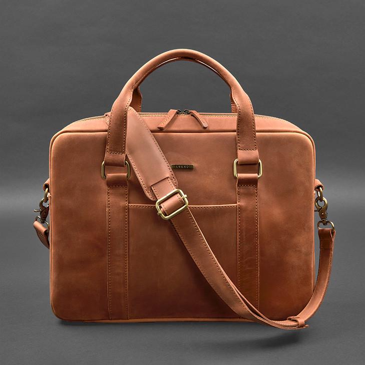 Сумка кожаная для ноутбука и документов Crazy Horse Светло-коричневый (A-027949) - фото 6 Сумка кожаная для ноутбука и документов Crazy Horse Светло-коричневый (A-027949) - фото 6