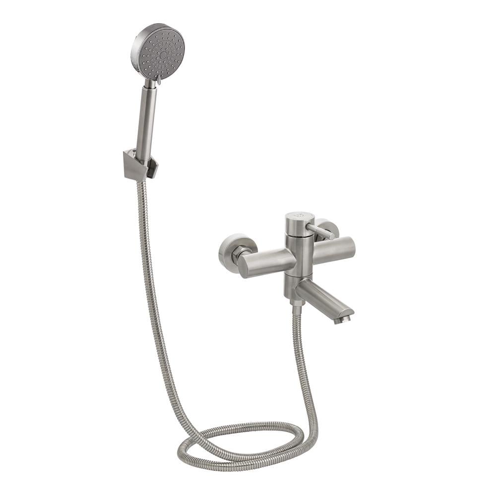 Змішувач для ванни Lidz Aria 006 з поворотним виливом з душовим гарнітуром k35 LDARI006NKS34940 Nickel (2553560406)