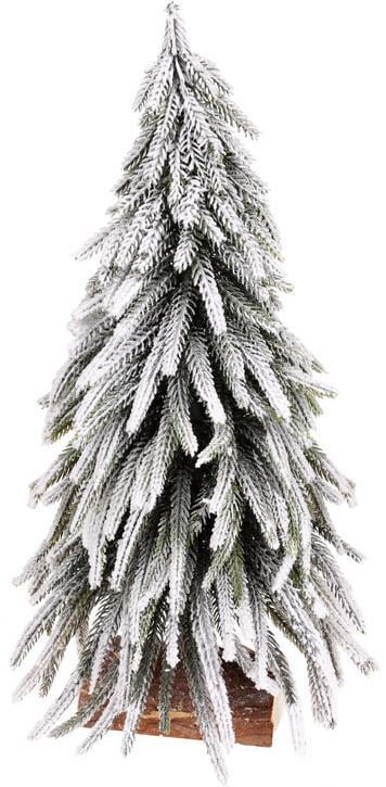 Ялинка декоративна Снігова на дерев'яній підставці 20х20х41 см Ялинка декоративна Снігова на дерев'яній підставці 20х20х41 см