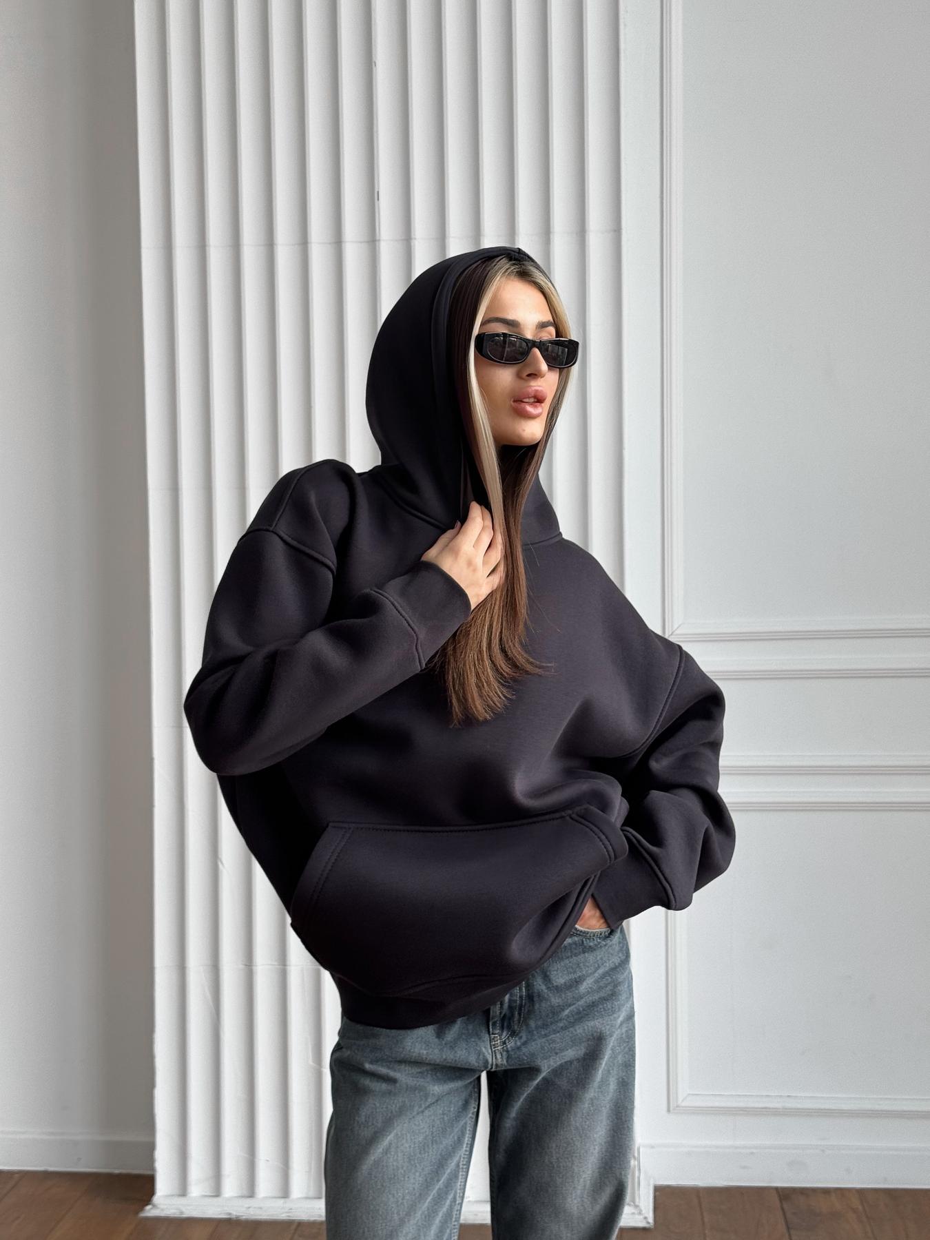 Кофта женская Over зимняя флисовая XL Графит (26320/1/5) - фото 8 Кофта женская Over зимняя флисовая XL Графит (26320/1/5) - фото 8