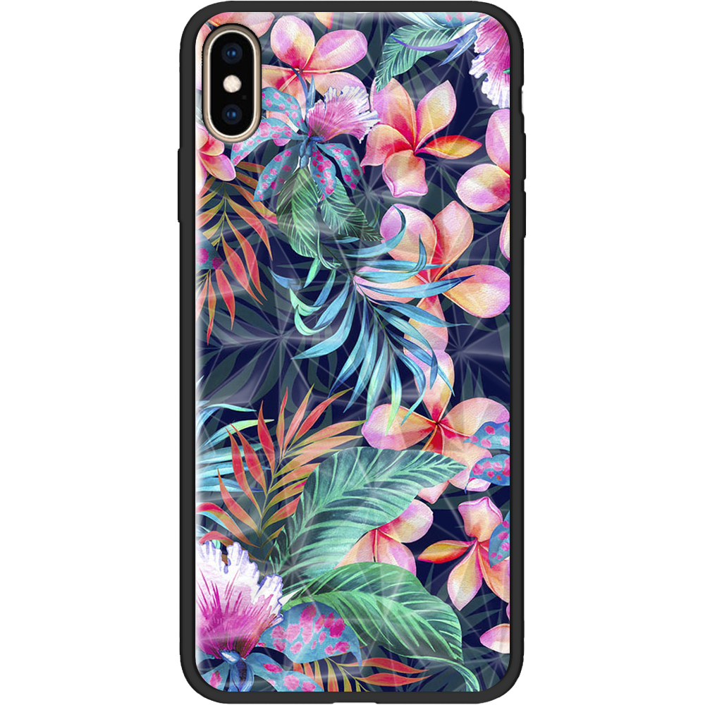 Чохол Boxface iPhone XS Max flowers in the tropics Чорний силікон із призмою(35321-up1971-37858)