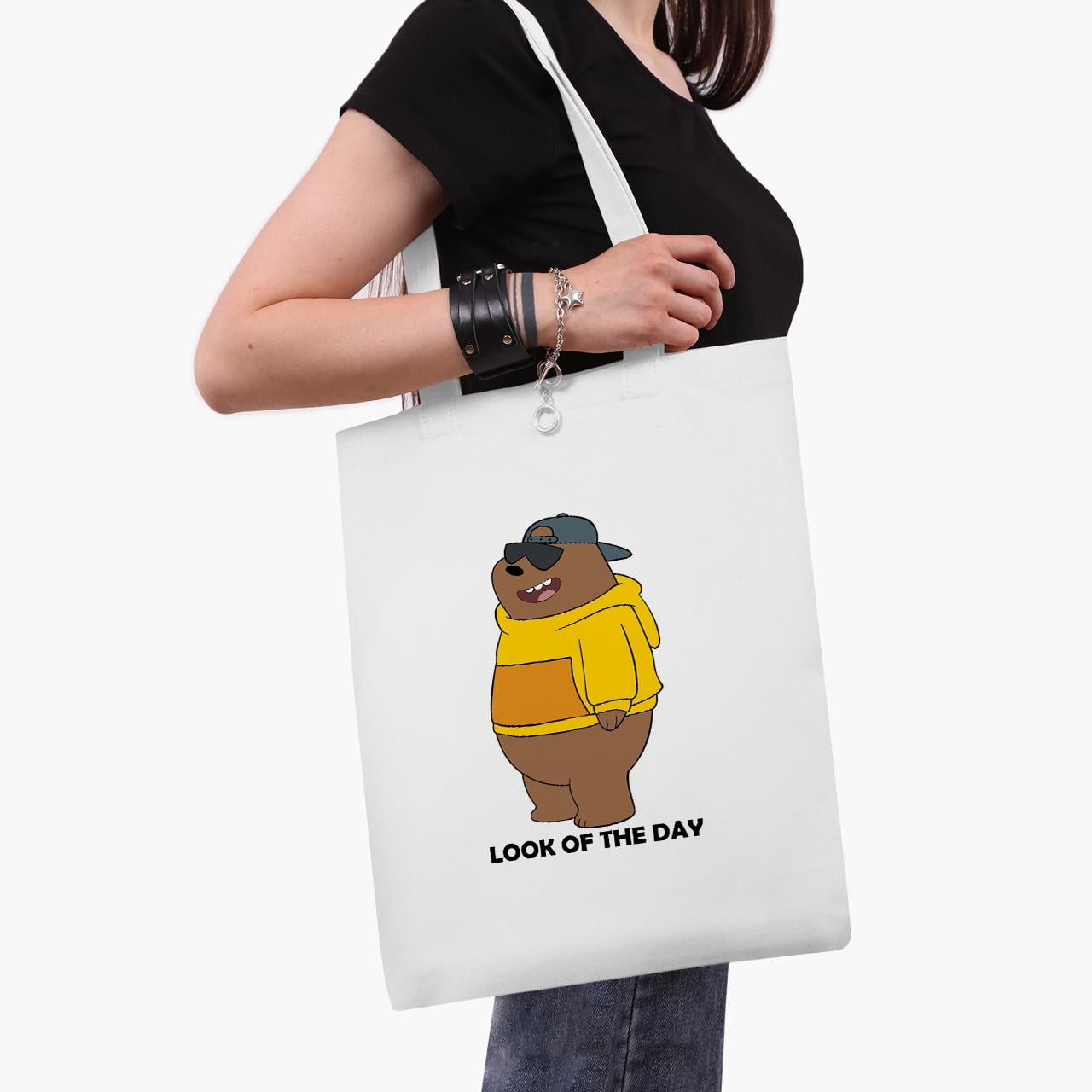 Эко сумка шоппер We Bare Bears 41x35 см Белый (9227-2901-WT1)