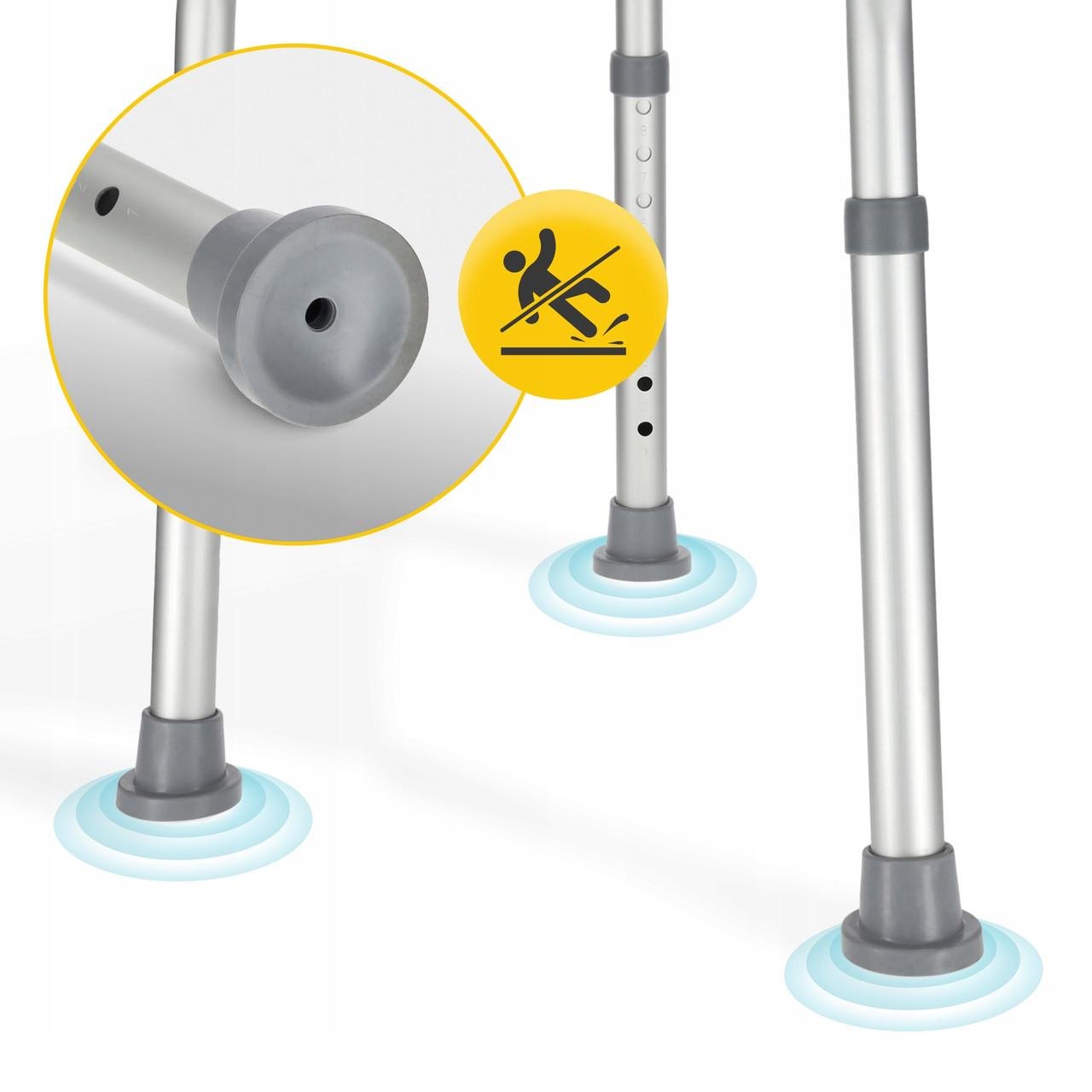 Стілець-табурет 4fizjo для ванної та душу регульований White/Grey (P-5905973403399) - фото 3 Стілець-табурет 4fizjo для ванної та душу регульований White/Grey (P-5905973403399) - фото 3