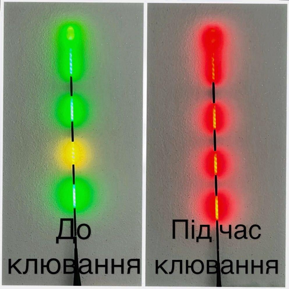 Поплавець розумний LED Weida 4 г для нічної риболовлі з індикатором Червоний (2287169910) - фото 5