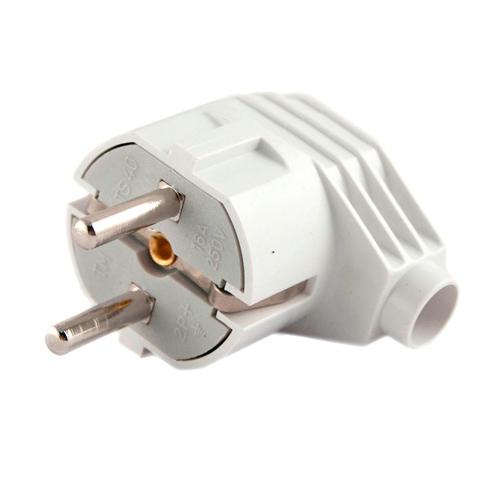 Кутова вилка з землею - це розблокована 16а 220V, білий Desant A516