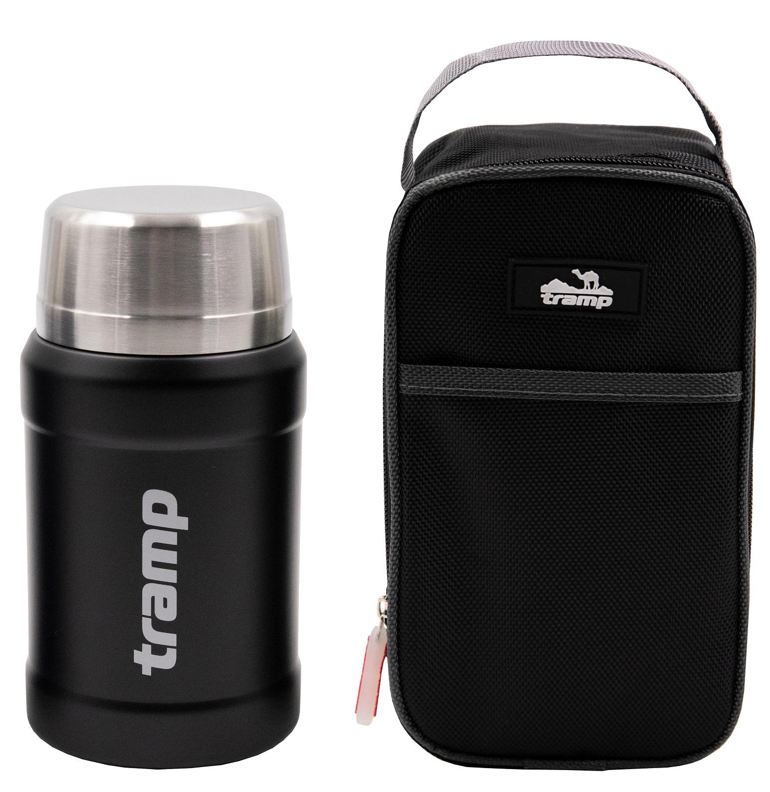 Термос Tramp пищевой 0,8 л в чехле Черный (TRC-132-black)