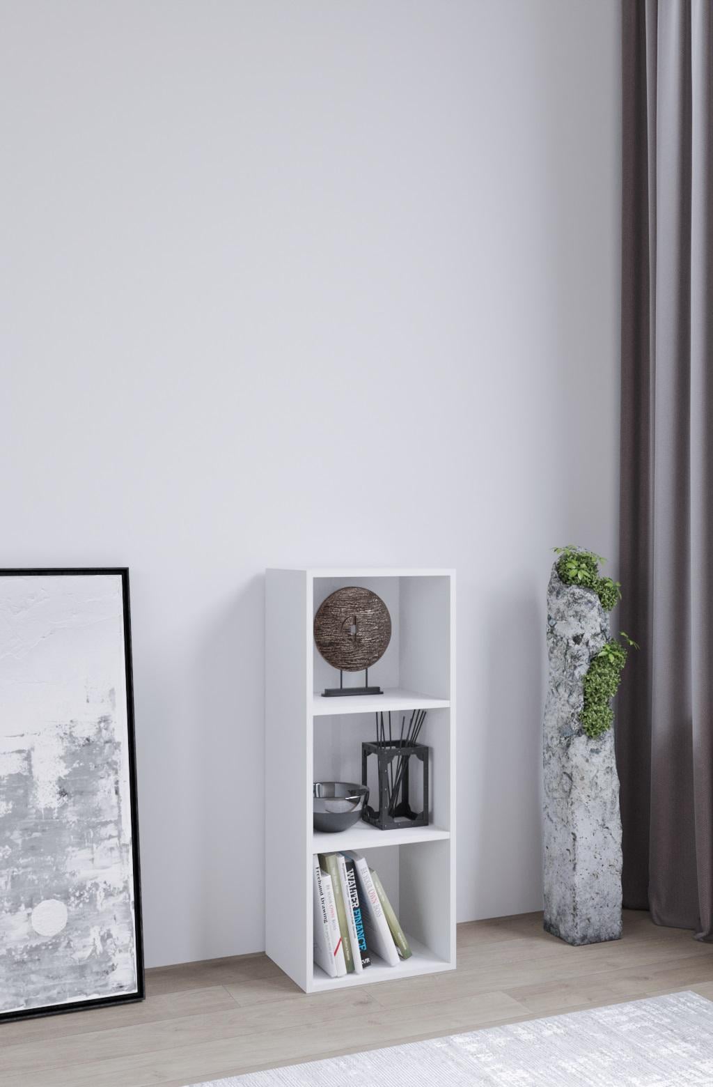 Стелаж підлоговий MEBLIBUD MODERN 100х40х30 см Білий - фото 2