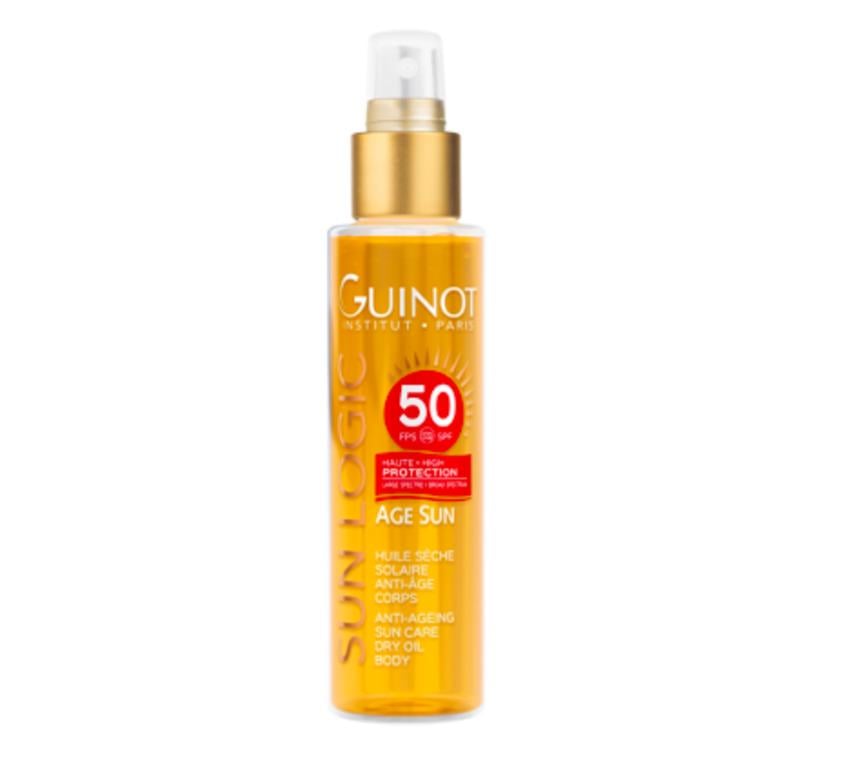 Антивозрастное сухое масло от солнца для тела SPF50 Age Sun Anti-Ageing Sun Dry Oil Body Guinot 150 мл (515080) Антивозрастное сухое масло от солнца для тела SPF50 Age Sun Anti-Ageing Sun Dry Oil Body Guinot 150 мл (515080)
