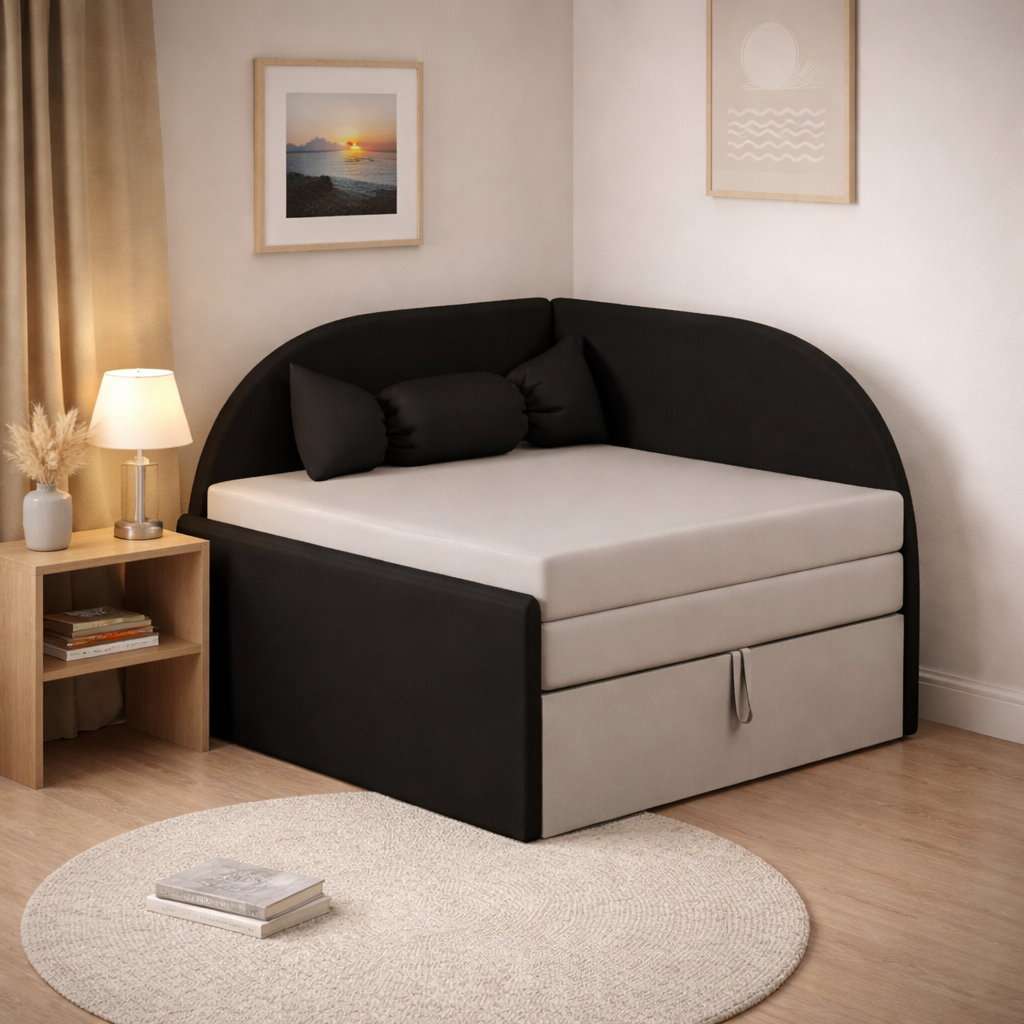 Диван детский раскладной Viorina-Deko Малютка Черный Диван детский раскладной Viorina-Deko Малютка Черный