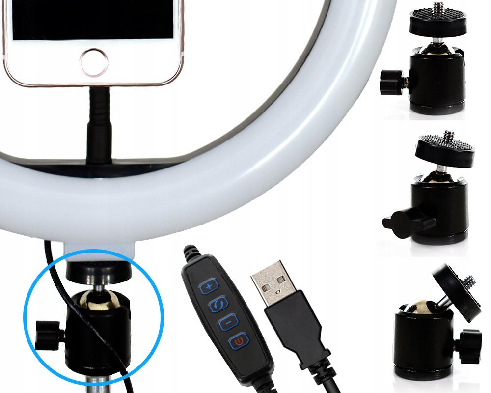 Кольцевая лампа Ring Fill Light ZD666 26 см с держателем телефона (4459) - фото 9