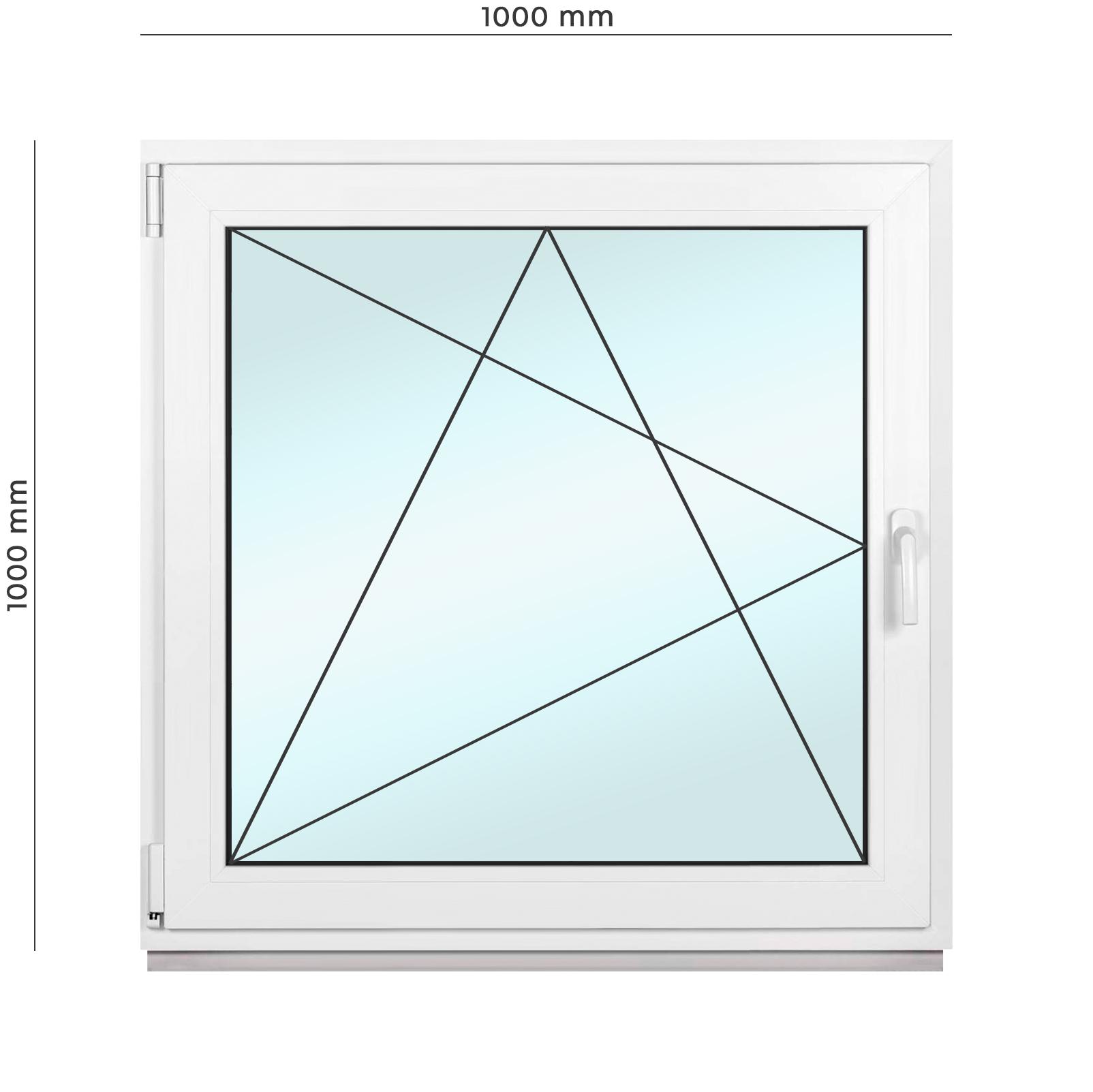 Окно металлопластиковое Framex поворотно-откидное с левым открытием 1000х1000 мм Белый (10306158) - фото 2